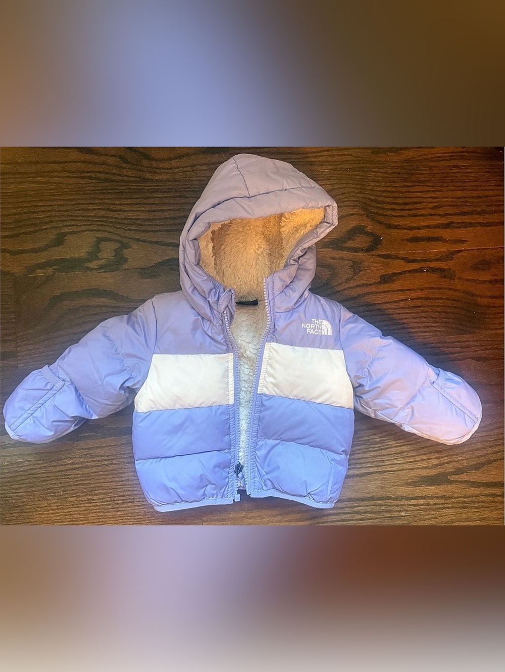 The North Face Baby Perrito Hooded Jacket Purple 3-6M